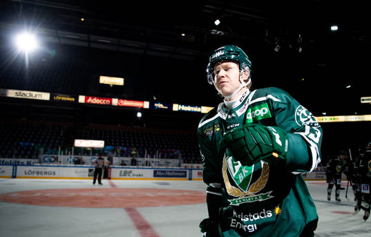 Färjestads Daniel Viksten jublar