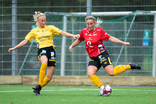Elfsborgs Linn Sångberg och Ebba Johansson