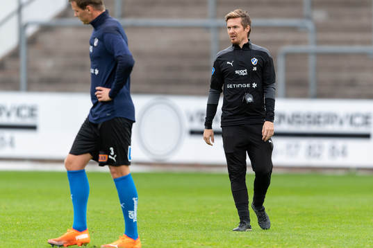 Halmstads tillfälliga tränare Johan Bergström före
