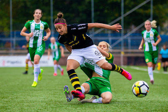 s Rosa Kafaji och Hammarbys Alice Karlsson
