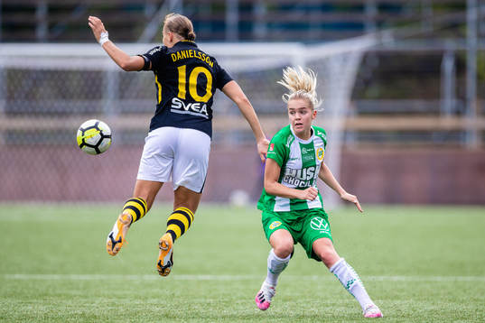 s Jenny Danielsson och Hammarbys Hanna Lundkvist