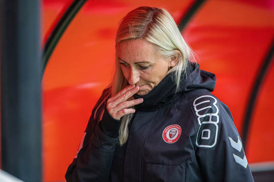 Kristianstads tränare Elisabet Gunnarsdóttir deppar