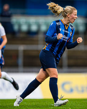 Justine Kvaleng Kielland of Stabæk celebrates