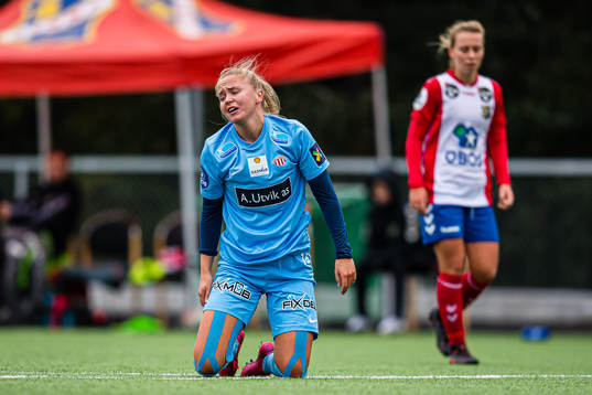 Anna Langås Jøsendal of Avaldsnes looks dejected