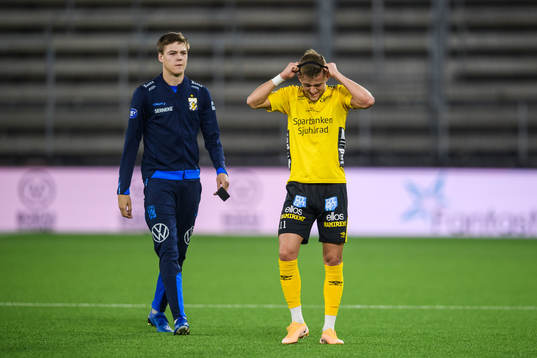IFK Göteborg Emil Holm och Elfsborgs Jesper Karlsson deppar