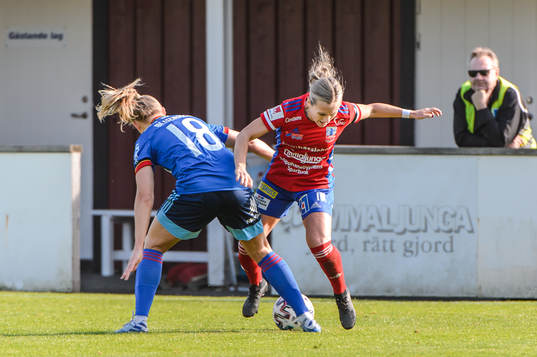 Djurgårdens Rachel Bloznalis  och Vittsjös Heather
