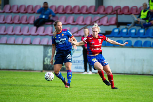 Djurgårdens Hanna Ekengren och Vittsjös Sandra Adolfsson