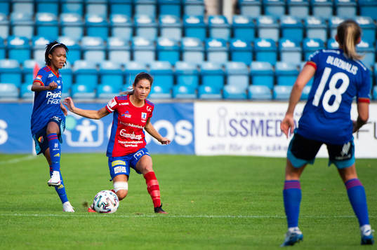 Djurgårdens Linda Motlhalo och Vittsjös Elisabet Klinga