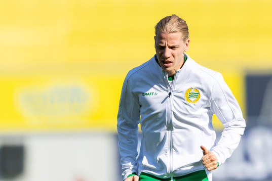 Hammarbys Gustav Ludwigson före fotbollsmatchen i