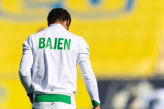 Bajen på en tröja före fotbollsmatchen i Allsvenskan