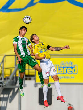 Hammarbys Aimar Sher och Falkenbergs Marcus Mathisen
