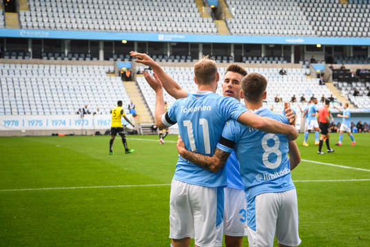 Malmö FFs Ola Toivonen, Arnór Traustason och Jonas