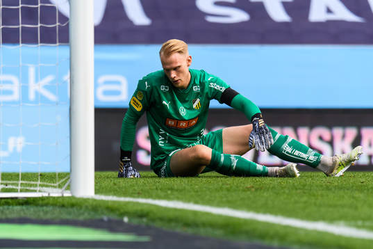 Häckens målvakt Pontus Dahlberg deppar