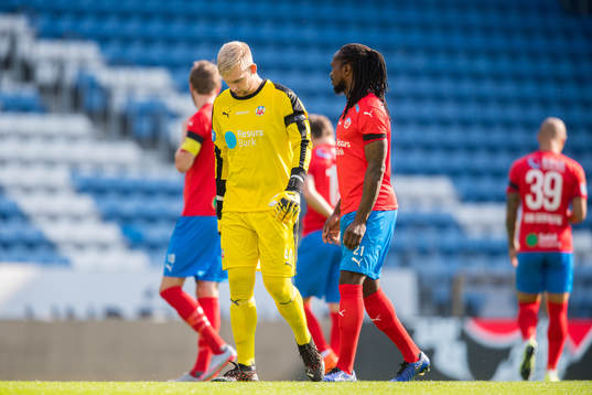 Helsingborgs målvakt Ian Pettersson och Kebba Ceesay