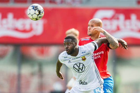 Östersunds Isak Ssewankambo och Helsingborgs Anthony van