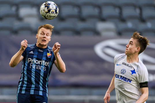 Djurgårdens Elliot Käck och IFK Norrköpings Isak