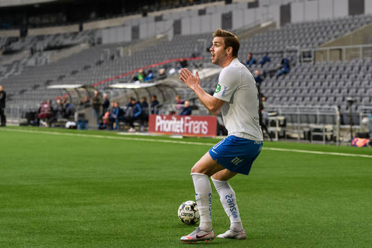 IFK Norrköpings Christoffer Nyman reagerar
