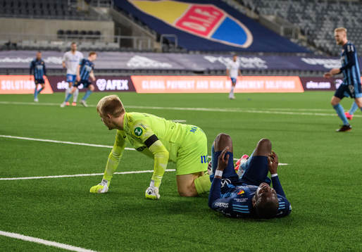 Djurgårdens Edward Chilufya deppar