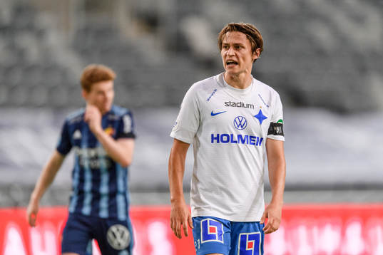 IFK Norrköpings Simon Thern reagerar