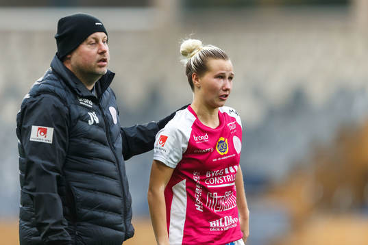 Uppsalas tränare Jonas Valfridsson och Marika Bergman
