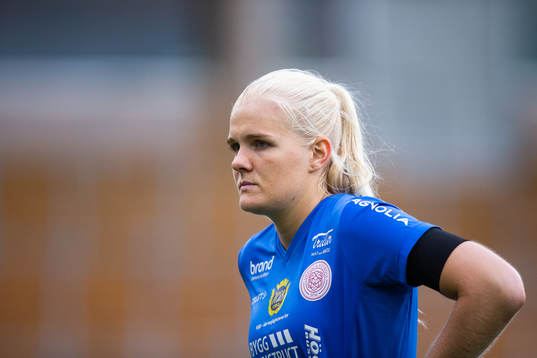 Uppsalas målvakt Emma Holmgren deppar