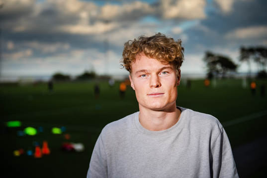 Freddie Brorsson innan en träning med Österlen FF