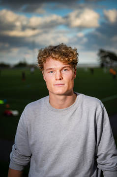 Freddie Brorsson innan en träning med Österlen FF