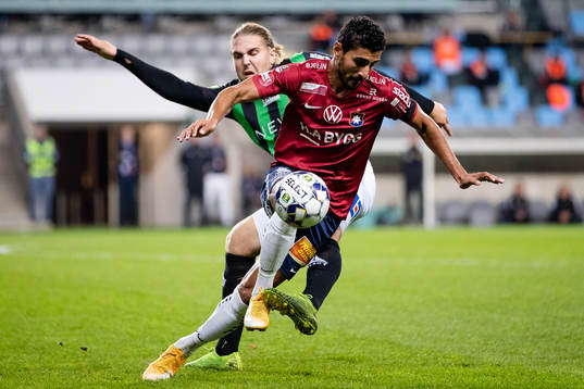 GAIS Charlie Weberg och Örgrytes Ailton Jose Almeida