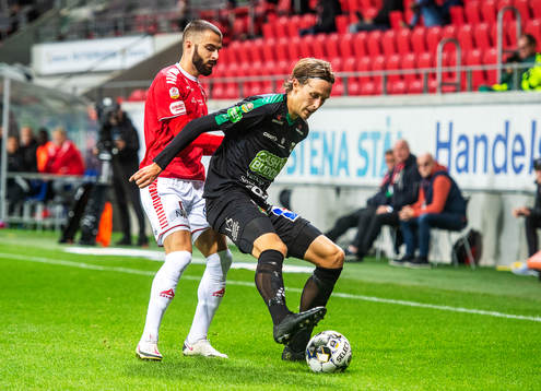 Kalmars Filip Sachpekidis och Varbergs Joakim Lindner
