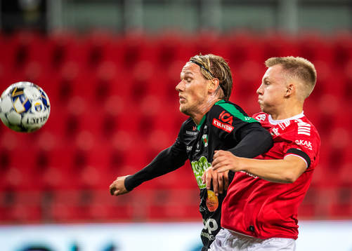 Kalmars Isak Jansson  och Varbergs Hampus Zachrisson