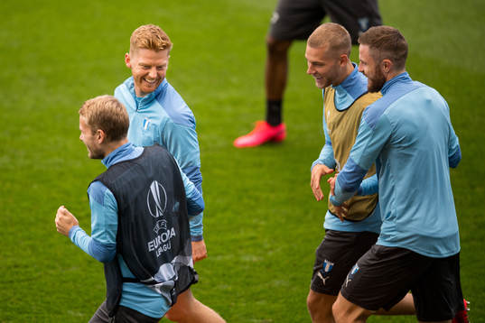 Oscar Lewicki, Anders Christiansen, Felix Beijmo and Lasse