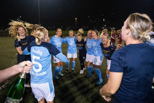 Malmö FFs spelare jublar