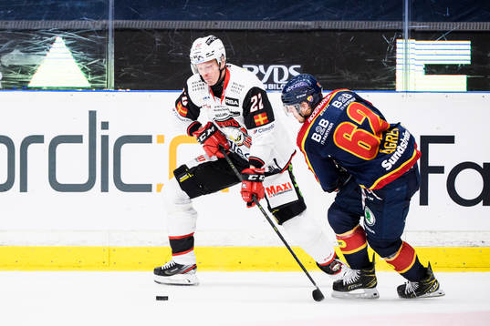 Malmö Redhawks Lars Bryggman och Djurgårdens Manuel Ågren