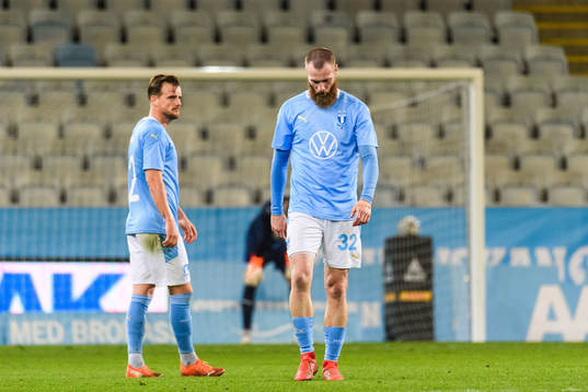 Jo Inge Berget of Malmö FF looks dejected