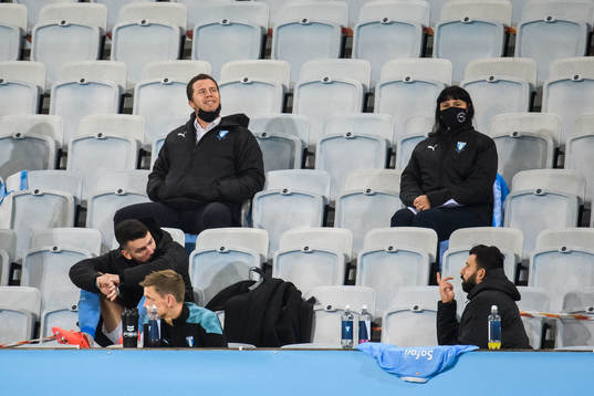 Head of sports of Malmö FF Daniel Andersson looks dejected