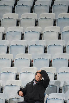 Head of sports of Malmö FF Daniel Andersson looks dejected