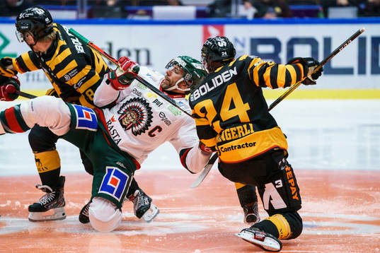 Frölundas Joel Lundqvist och Skellefteås Andreas Wingerli