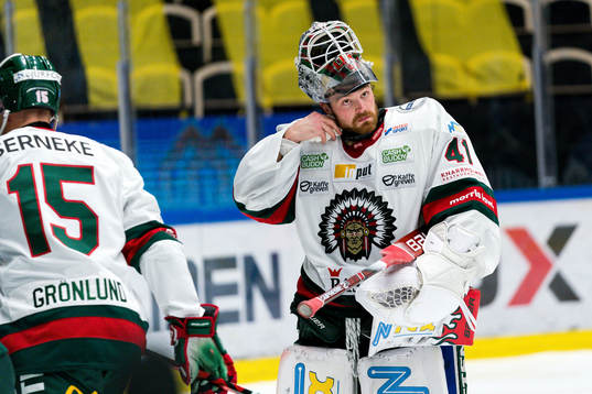 Frölundas målvakt Niklas Rubin deppar