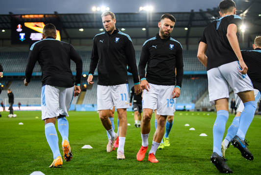 Ola Toivonen and Erdal Rakip of Malmö FF