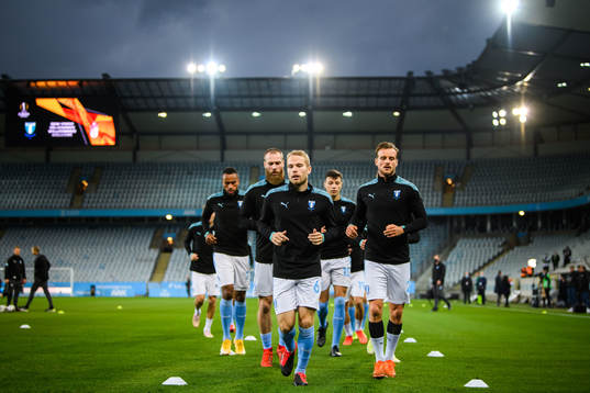 Oscar Lewicki and Eric Larsson of Malmö FF