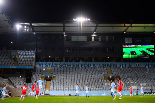 General view over the UEFA Europa League play-off match