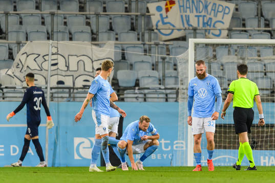 Ola Toivonen of Malmö FF in pain