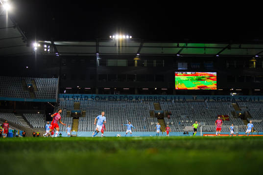 General view over the UEFA Europa League play-off match