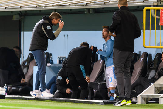 Jon Dahl Tomasson, head coach and Anders Christiansen of