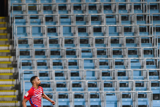 Yangel Herrera of Granada celebrates his 1-3 goal