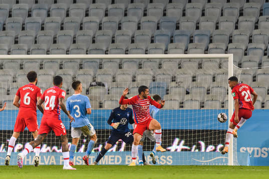 Yangel Herrera of Granada scores the 1-3 goal