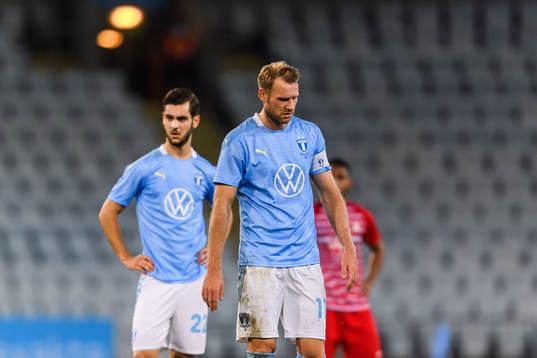 Ola Toivonen of Malmö FF looks dejected