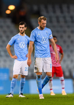 Ola Toivonen of Malmö FF looks dejected