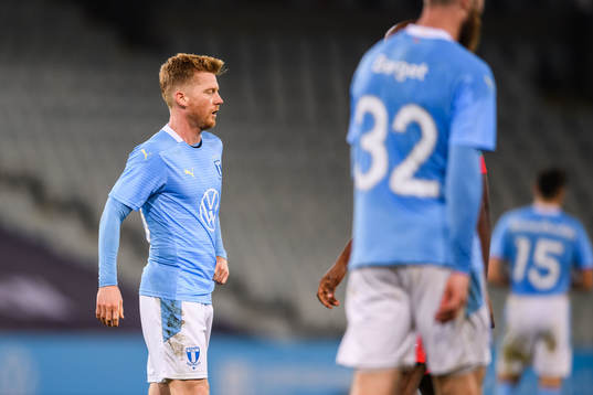 Anders Christiansen of Malmö FF looks dejected