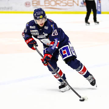 Linköpings Nikola Pasic  ishockeymatchen i SHL mellan